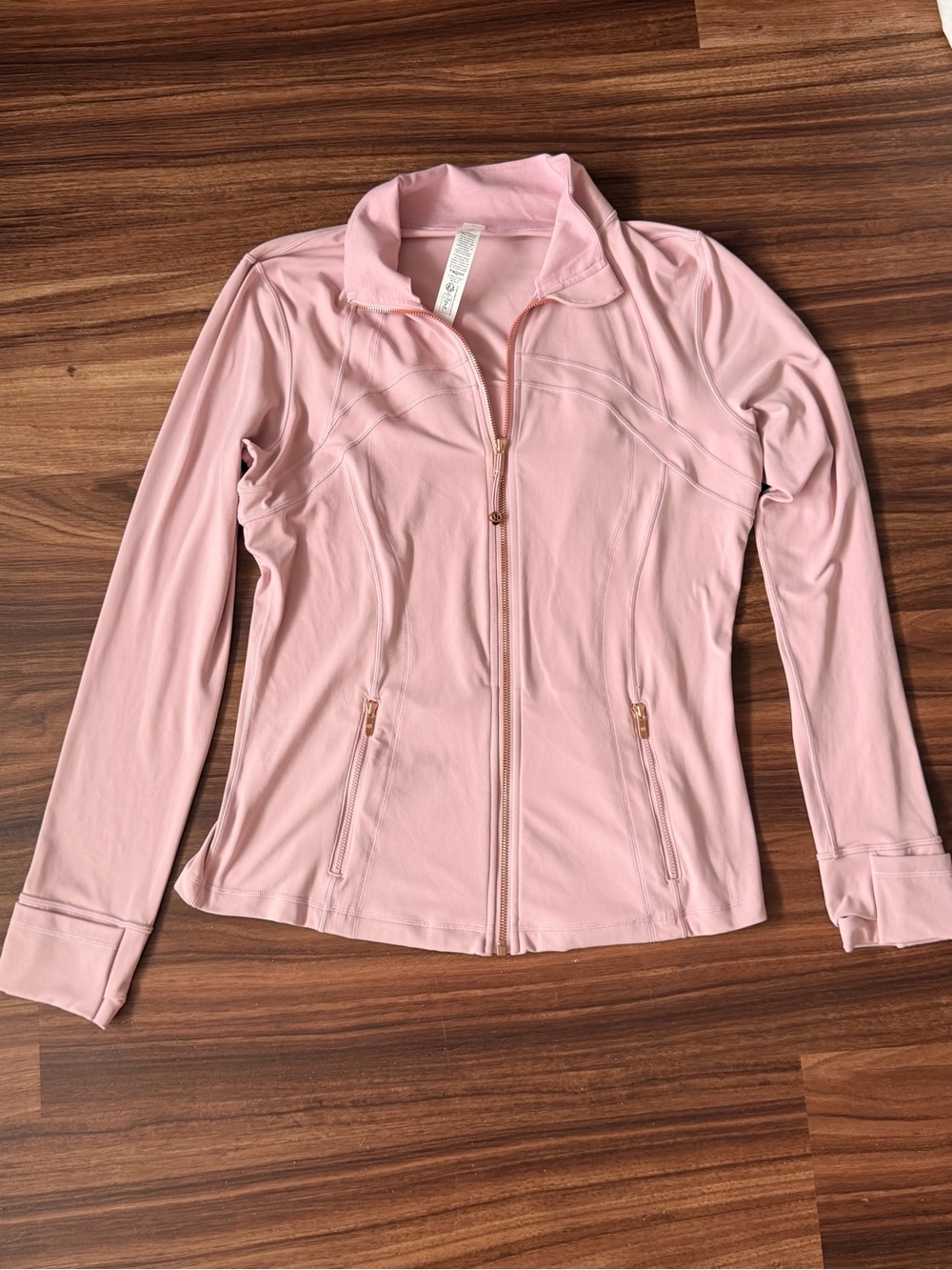 Lululemon Define Jacket – Size 14 – Blush Pink/Rose Gold
